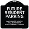 Signmission Designer Series-Unauthorized Vehicles Will Be Towed Black & White, 18" x 18", BW-1818-9746 A-DES-BW-1818-9746 - alternate 1